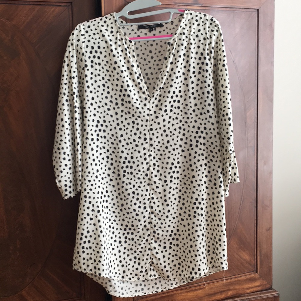 Black and white dot tunic